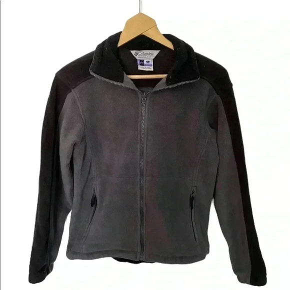 Columbia Jackets & Blazers - Women's Columbia Fleece Coat - Size Small - Gray and Black